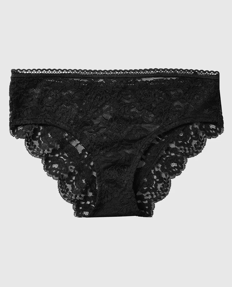Buy La Senza Remix Cotton LACE Thong Panty (m) Black at