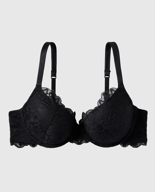 True & Co Freewire Mesh Lightly Lined Bra Black at  Women's Clothing  store