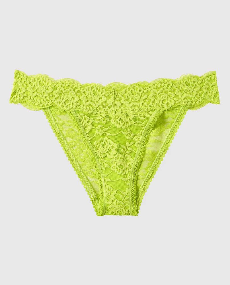 Mid-Rise Sheer Lace Cheeky Panty