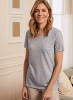 Laura Petites - T-shirt à pois et poche poitrine pour femme taille petite