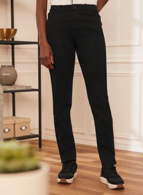 Laura - Jeans à jambe droite pour femme Noir