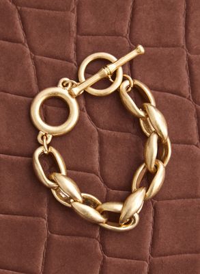 Laura - Bracelet doré à larges maillons pour femme - Or