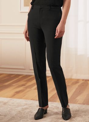 Louben - Pantalon coupe moderne à jambe droite pour femme Noir