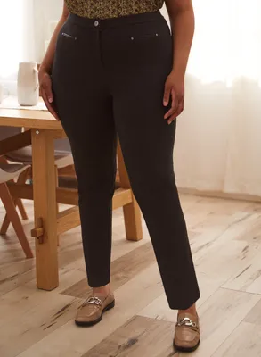 Laura plus - Pantalon coupe signature à jambe droite pour femme taille