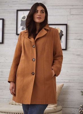 Laura plus - Manteau structuré en molleton pour femme taille