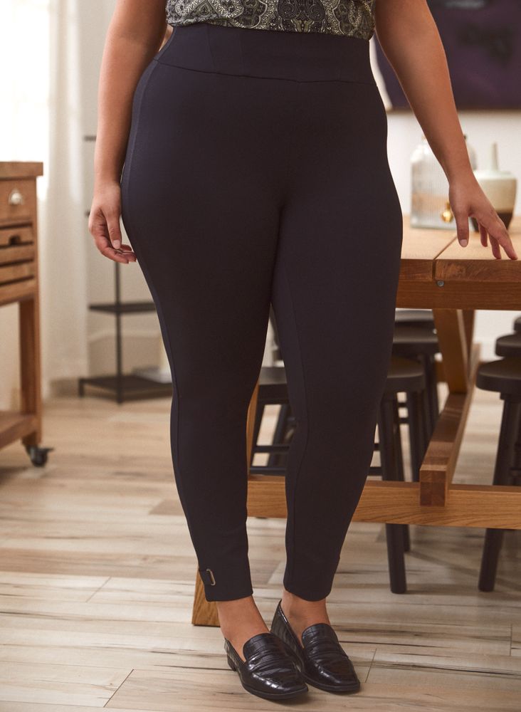 Laura plus - Legging détente à enfiler pour femme taille Noir