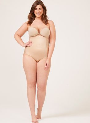 Body Hush - Body Hush - Culotte gainante à taille haute pour femme taille plus - Blanc cassé