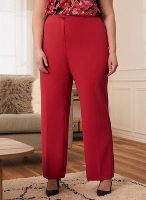 Laura plus - Pantalon coupe moderne à jambe large pour femme taille Rose