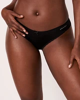Microfiber and Lace Detail Bikini Panty