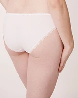 Culotte bikini coton et détails de dentelle