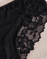 Culotte bikini microfibre et dentelle