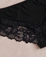 Culotte bikini microfibre et dentelle