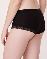 Culotte garçonne coton et détails de dentelle