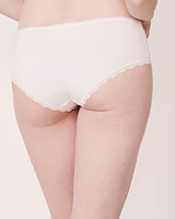 Culotte aux hanches coton et détails de dentelle