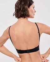 Soutien-gorge push-up plongeant en U sans armatures demi-buste