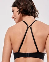 Soutien-gorge push-up plongeant en U sans armatures demi-buste