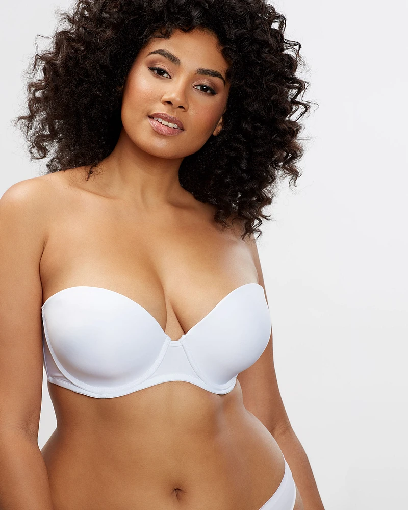 Soutien-gorge push-up sans bretelles demi-buste