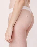 Culotte tanga coton et détails de dentelle