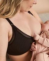 Bralette allaitement en tricot côtel