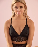 Mesh and Scalloped Lace Bralette