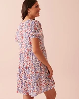Robe à manches courtes bouffantes