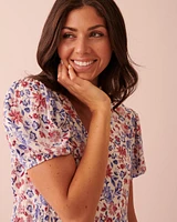 Robe à manches courtes bouffantes