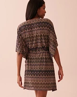 Printed Mesh Caftan