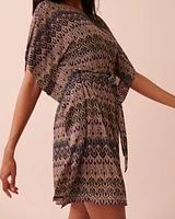 Printed Mesh Caftan