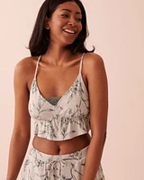 Bamboo Lace Detail Crop Cami
