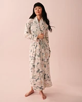 Longue robe de chambre douceur veloutée