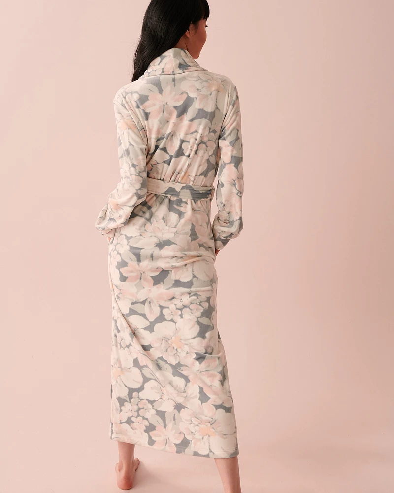 Longue robe de chambre douceur veloutée