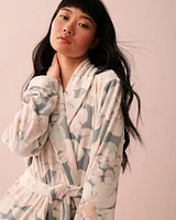 Longue robe de chambre douceur veloutée