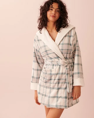 Soft Plush Hooded Robe