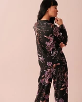Satin Long Sleeve Button-down Shirt