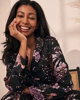 Satin Long Sleeve Button-down Shirt