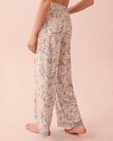 Pantalon détails de dentelle en fibres recyclées