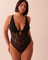 Combiné cheeky dentelle et résille