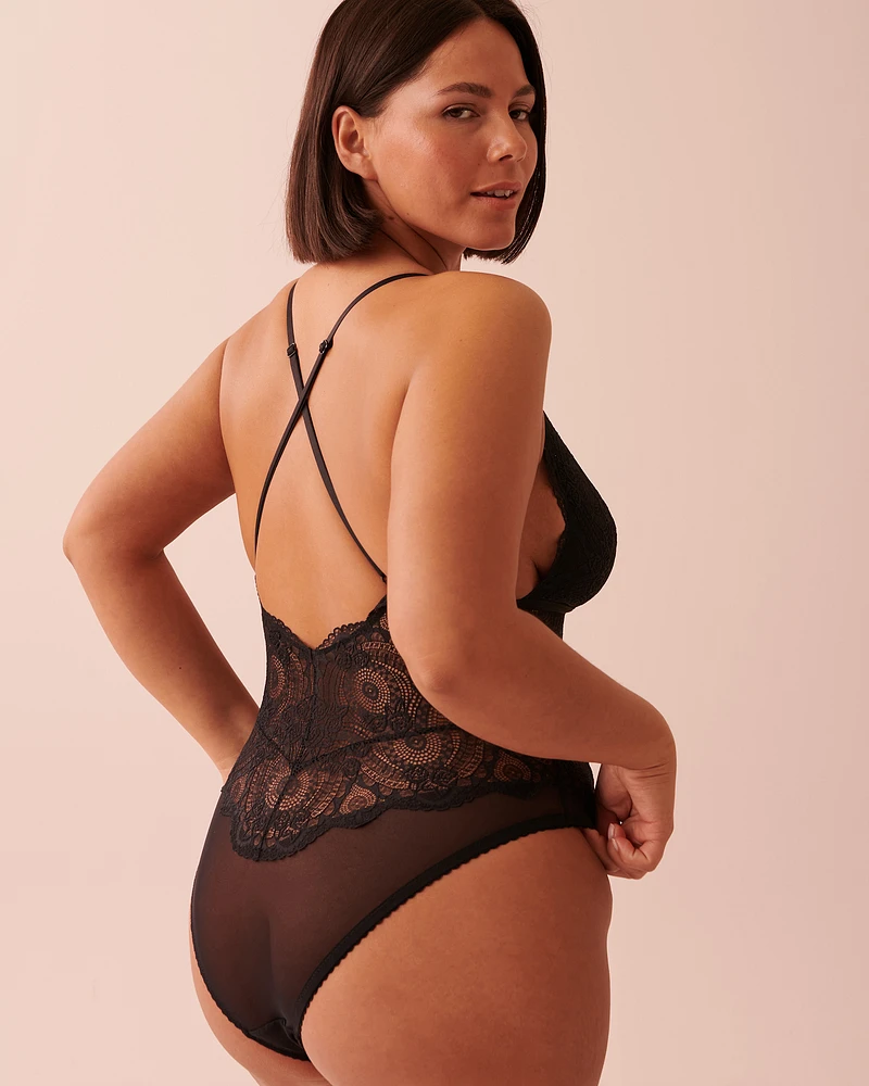 Combiné cheeky dentelle et résille