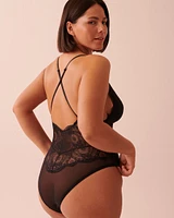 Combiné cheeky dentelle et résille