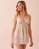 Printed Mesh Babydoll