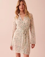 Kimono en résille imprimée