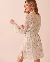 Kimono en résille imprimée