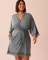 Lace Trim Kimono