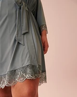 Lace Trim Kimono