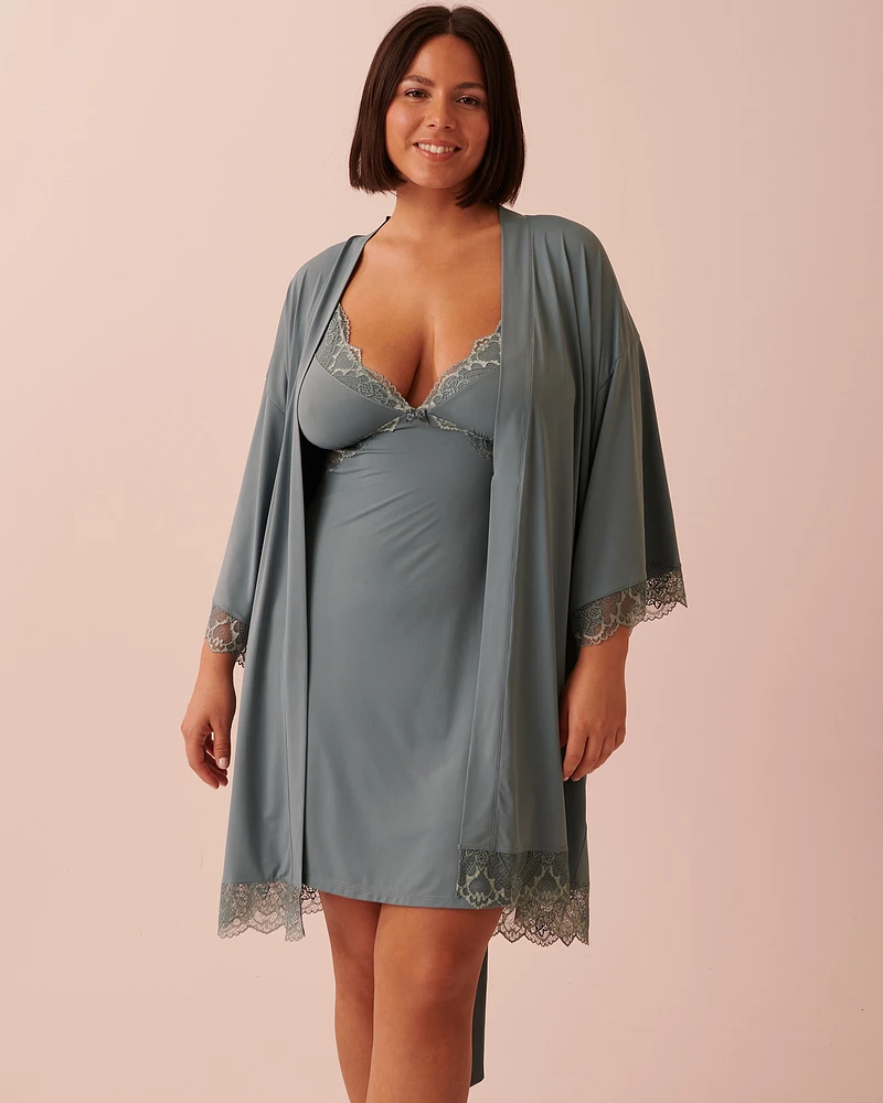 Lace Trim Kimono