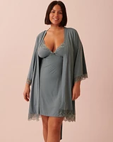 Lace Trim Kimono