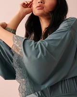 Lace Trim Kimono