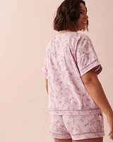 T-shirt bordure en crochet