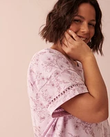 T-shirt bordure en crochet