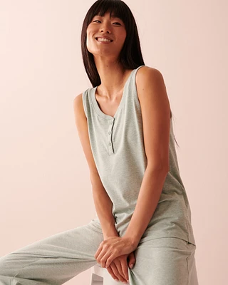 Ribbed Cami with Buttons